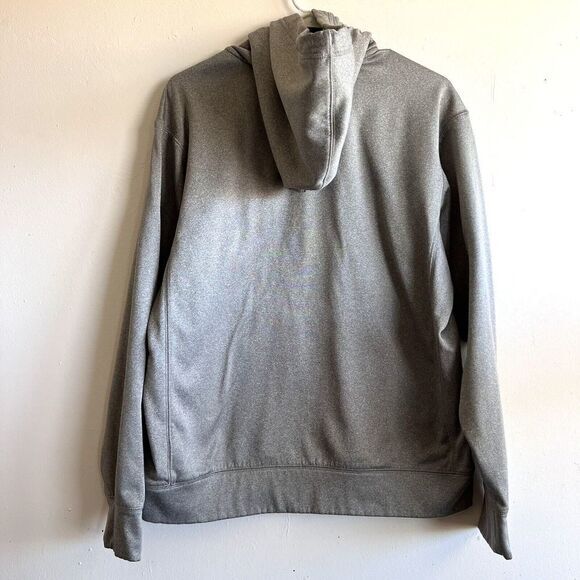 Nike Therma Fit Gray Green Swoosh Fleece Lined Hooded Men's Pullover Hoodie M - Picture 5 of 12